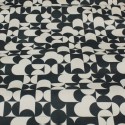 Tissu scuba suède imprimé géométrique écru Tissu scuba suède imprimé géométrique écru