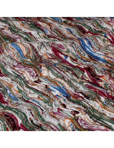 Tissu viscose végétal multicolore