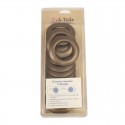 8 œillets en plastique clipsables 40 mm bronze