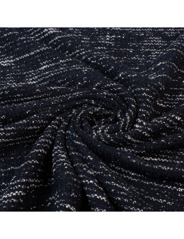 Tissu jersey chiné marine
