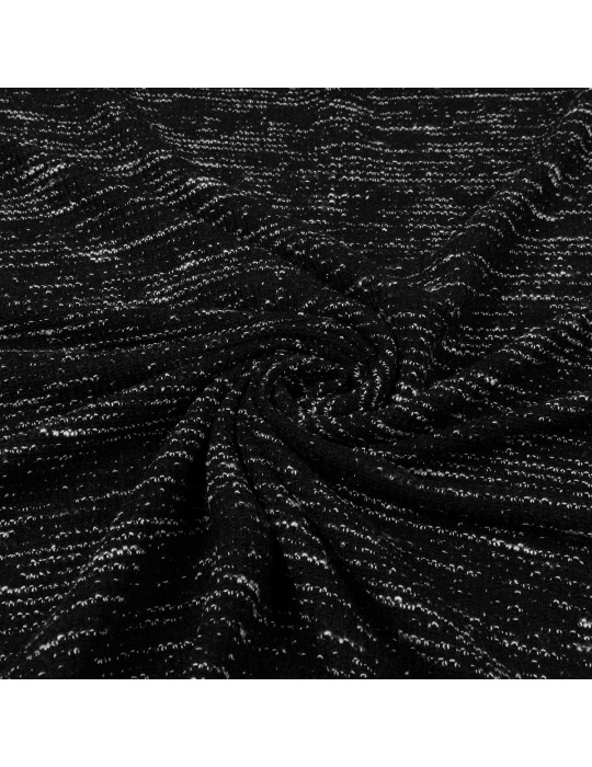 Tissu jersey chiné noir