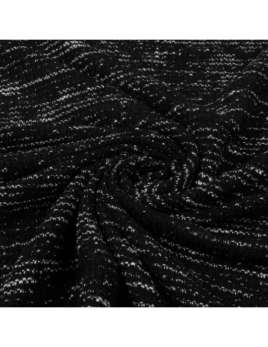 Tissu jersey chiné noir