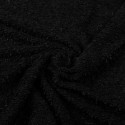 Tissu jersey bouclé uni noir Tissu jersey bouclé uni noir