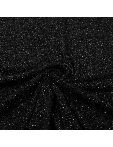 Tissu jersey métal noir