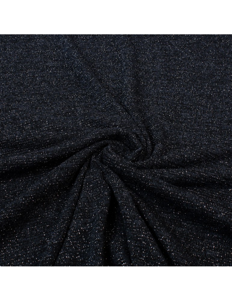 Tissu jersey métal marine Tissu jersey métal marine