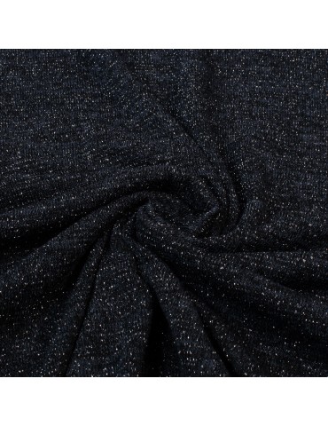 Tissu jersey métal marine