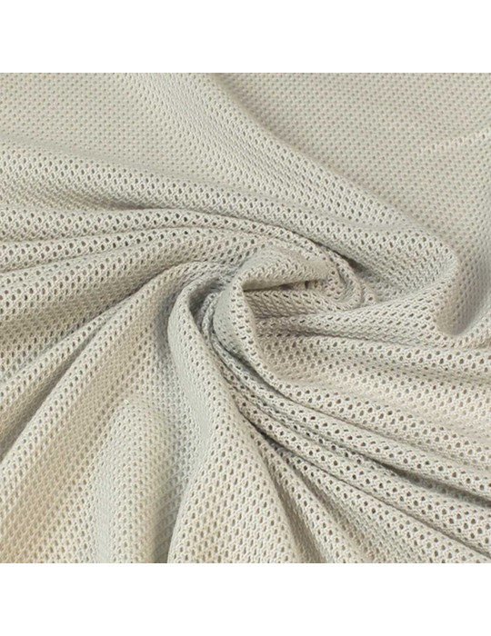 Tissu filet coton gris clair
