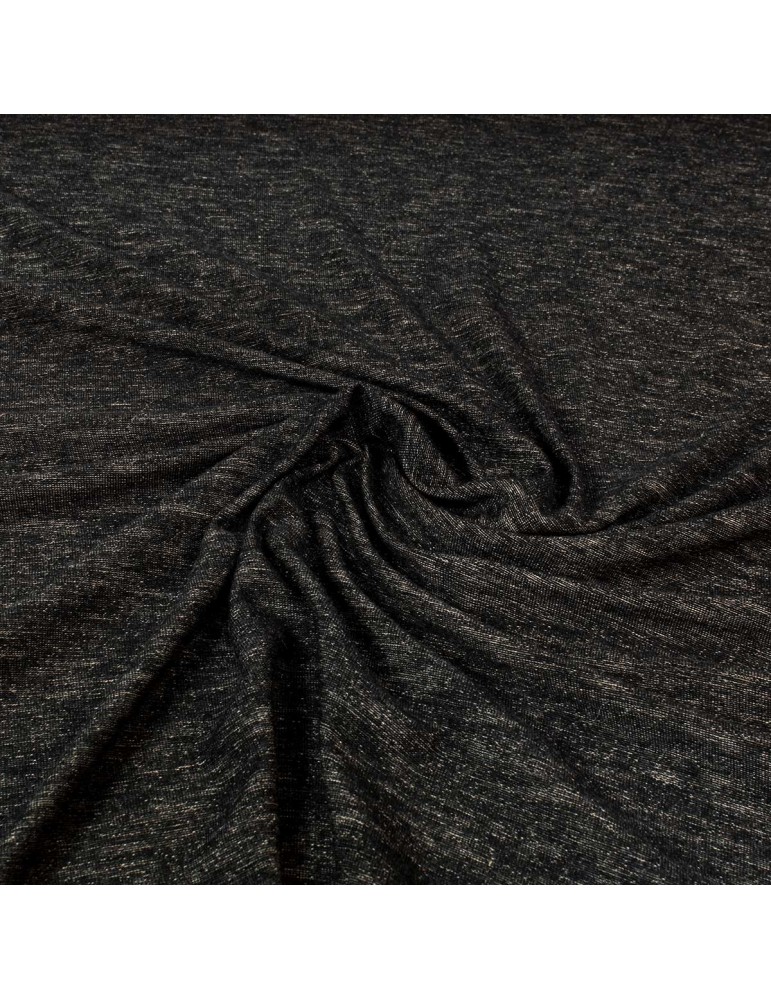Tissu d'habillement polyester/élasthanne noir