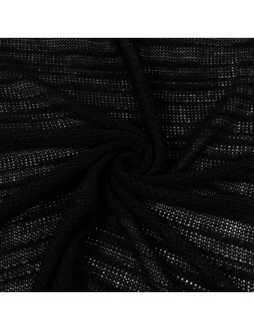 Tissu lainage tricot noir