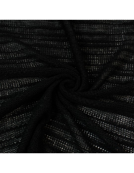 Tissu lainage tricot noir