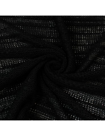 Tissu lainage tricot noir