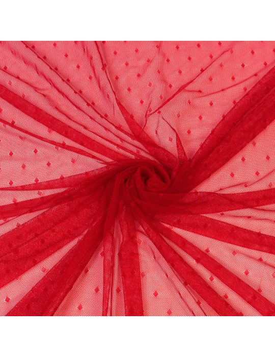 Tissus résille polyamide rouge