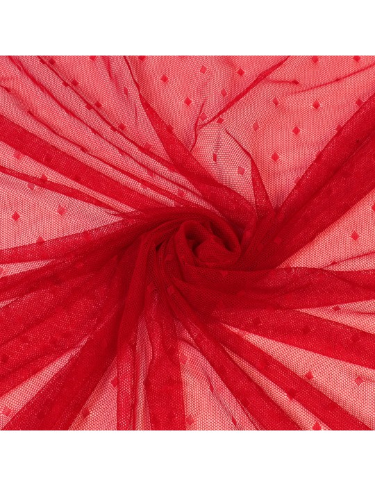 Tissus résille polyamide rouge