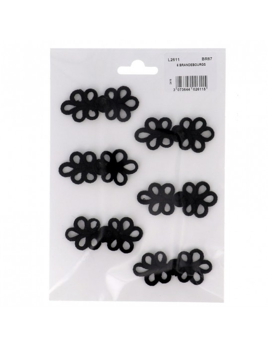 Brandebourgs noirs 7 cm