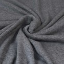 Tissu polaire coton gris chiné Tissu polaire coton gris chiné