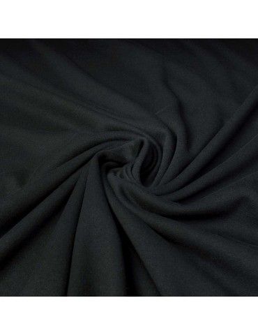 Tissu polaire coton noir