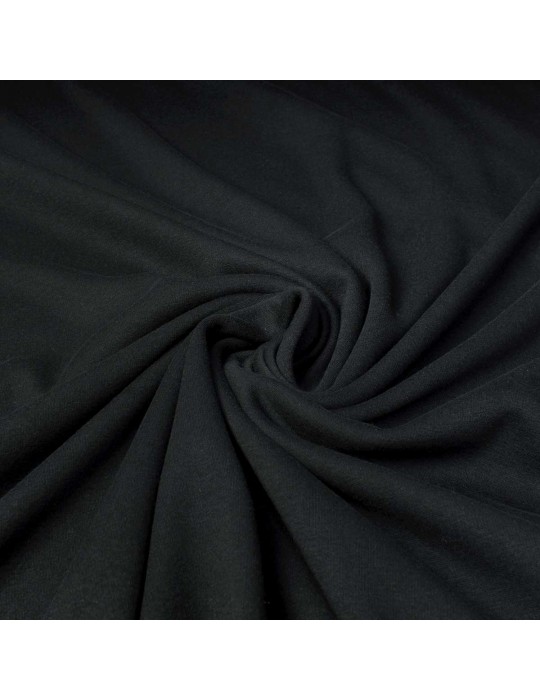 Tissu polaire coton noir