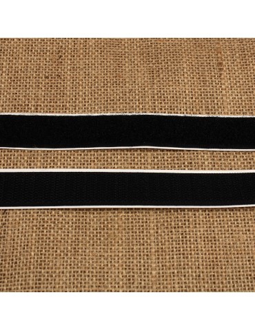Ruban auto-agrippant adhésif noir mâle/femelle 20 mm