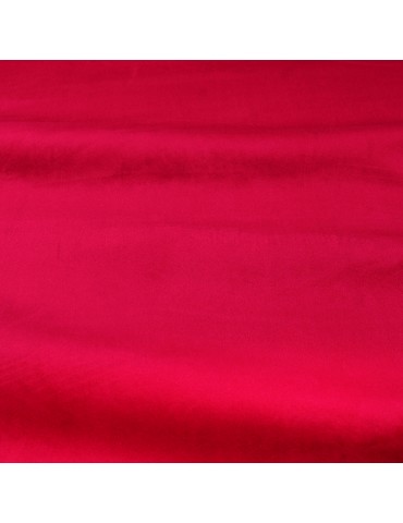 Tissu velours polaire uni rouge