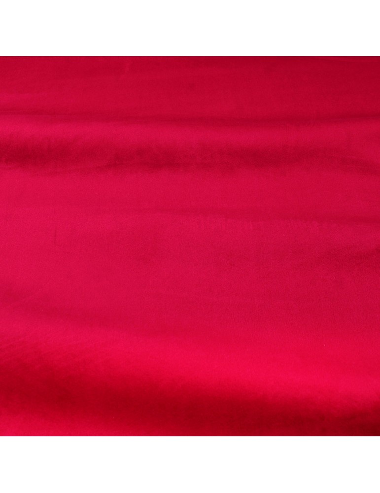 Tissu velours polaire uni rouge Tissu velours polaire uni rouge