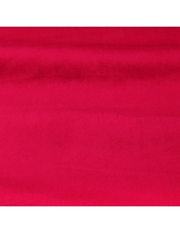 Tissu velours polaire uni rouge
