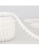 Galon pompons 6 mm blanc Galon pompons 6 mm blanc