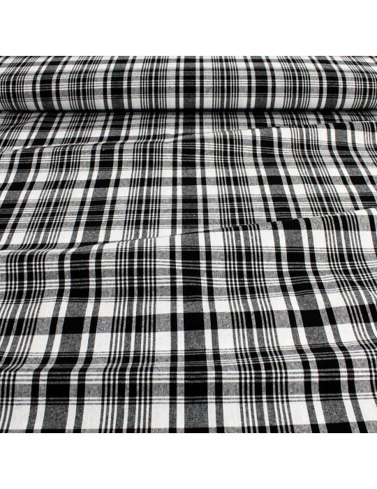 Tissu madras noir/blanc