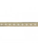 Galon en lin à pois 11 mm blanc Galon en lin à pois 11 mm blanc