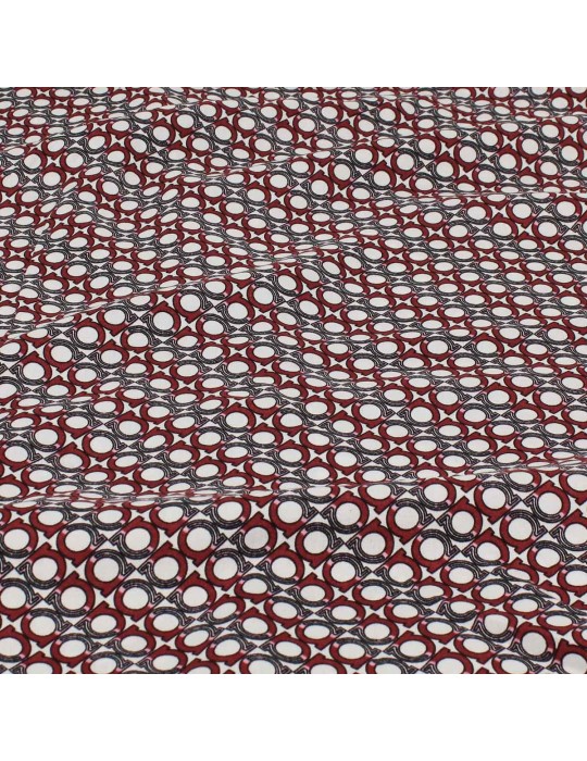 Tissu viscose imprimé rouge