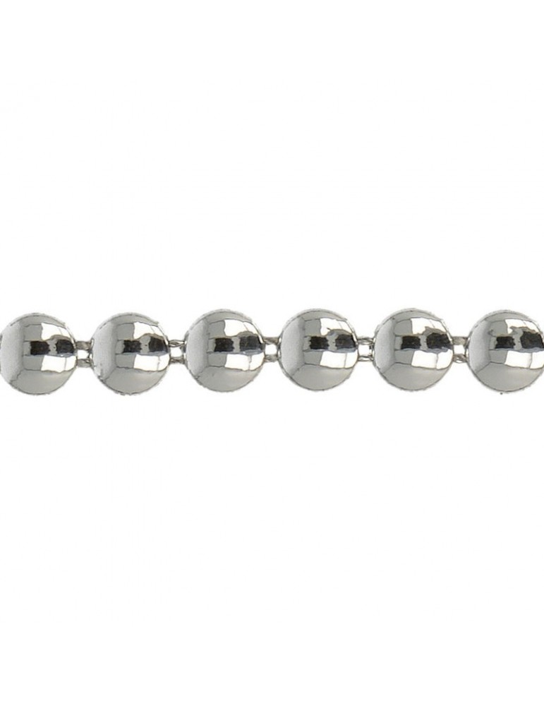 Galon perles rondes 10 mm  argenté