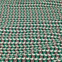 Tissu viscose formes géométriques vert
