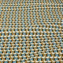 Tissu viscose formes géométriques bleu