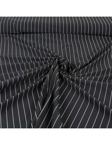 Tissu jersey rayure noir