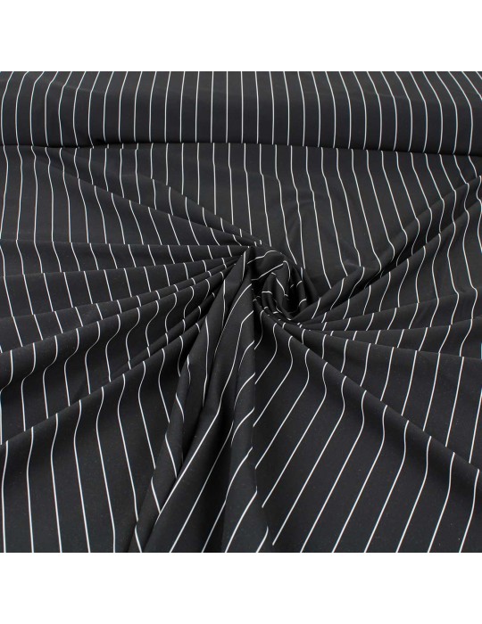 Tissu jersey rayure noir