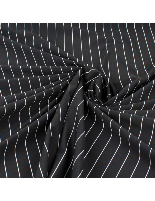 Tissu jersey rayure noir