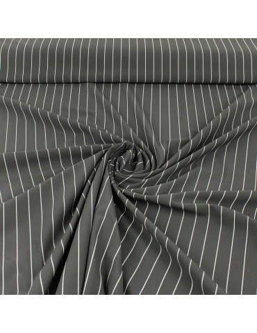 Tissu jersey rayure gris
