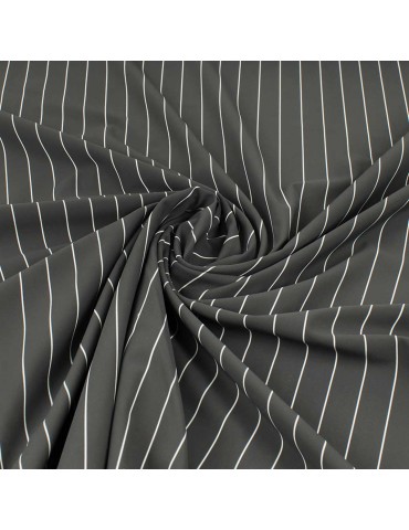 Tissu jersey rayure gris