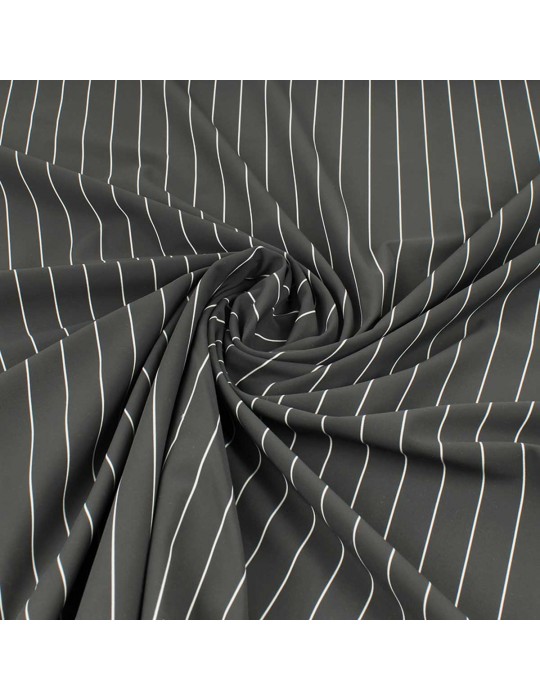 Tissu jersey rayure gris