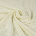Tissu jersey maille carrée ivoire Tissu jersey maille carrée ivoire