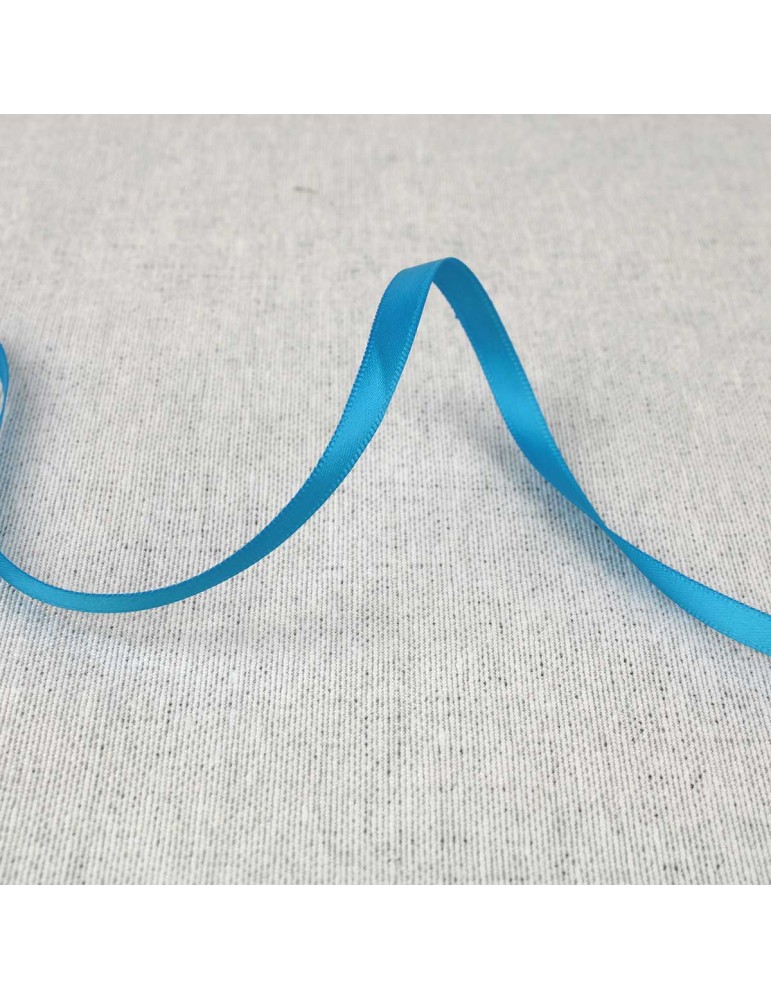 Ruban satin double face 6 mm bleu Ruban satin double face 6 mm bleu