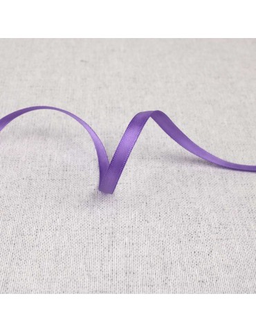Ruban satin double face 6 mm violet