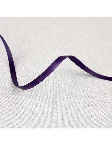 Ruban satin double face 6 mm violet