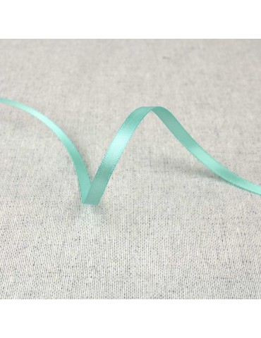 Ruban satin double face 6 mm bleu