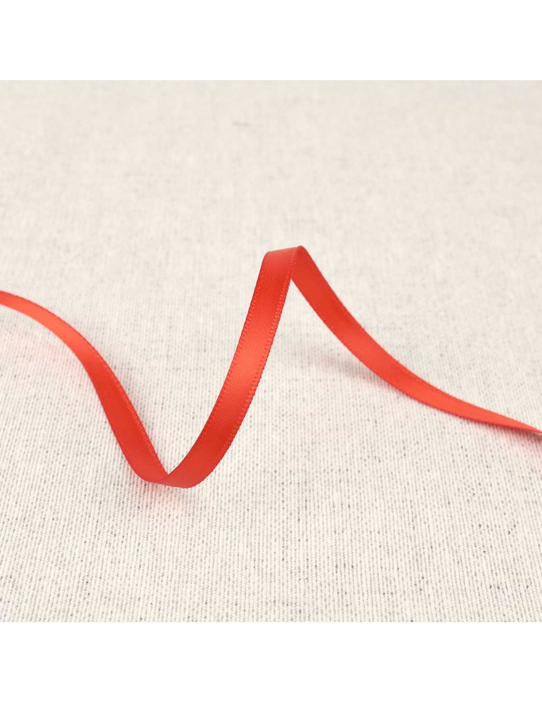 Ruban satin double face 6 mm orange