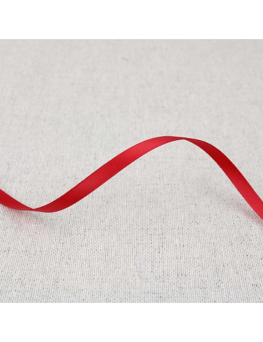 Ruban satin double face 6 mm rouge