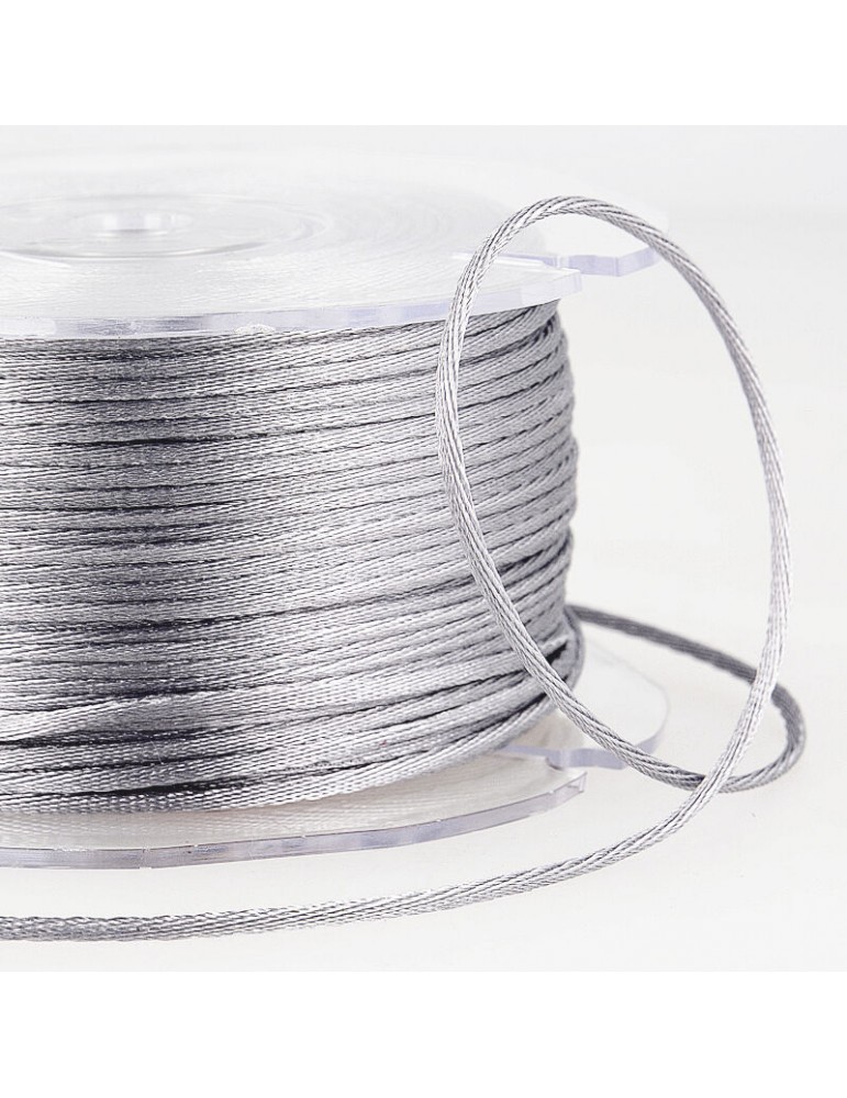 Cordon queue de rat 2 mm gris Cordon queue de rat 2 mm gris