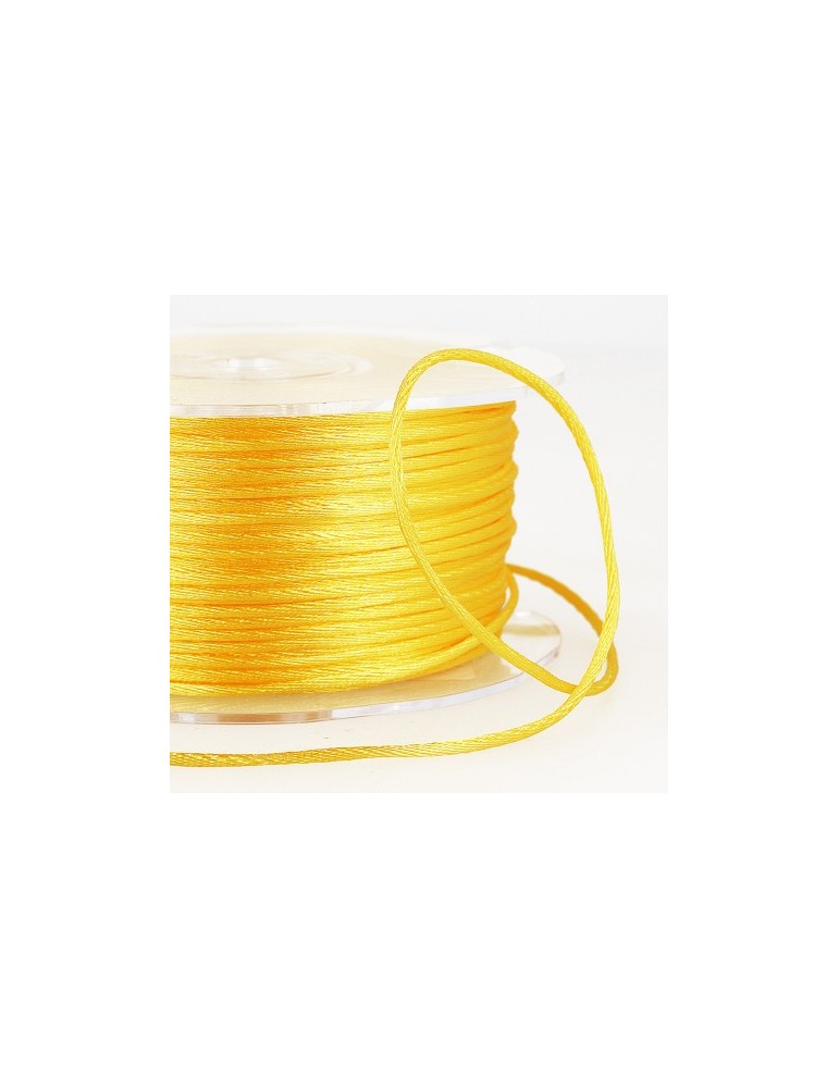 Cordon queue de rat 2 mm jaune Cordon queue de rat 2 mm jaune