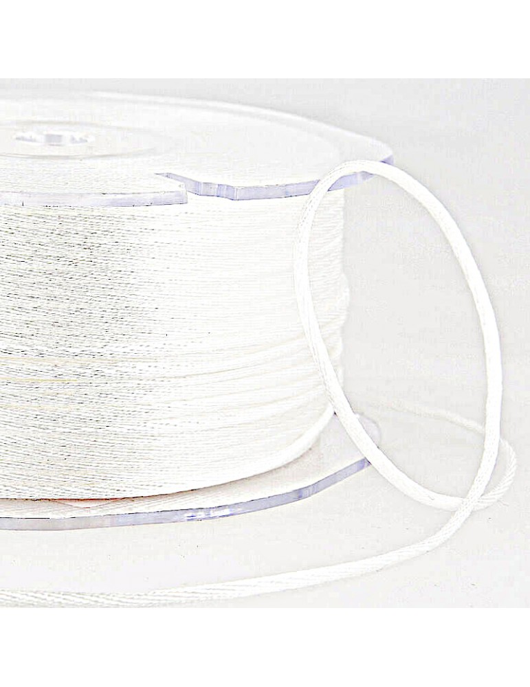 Cordon queue de rat 2 mm blanc Cordon queue de rat 2 mm blanc