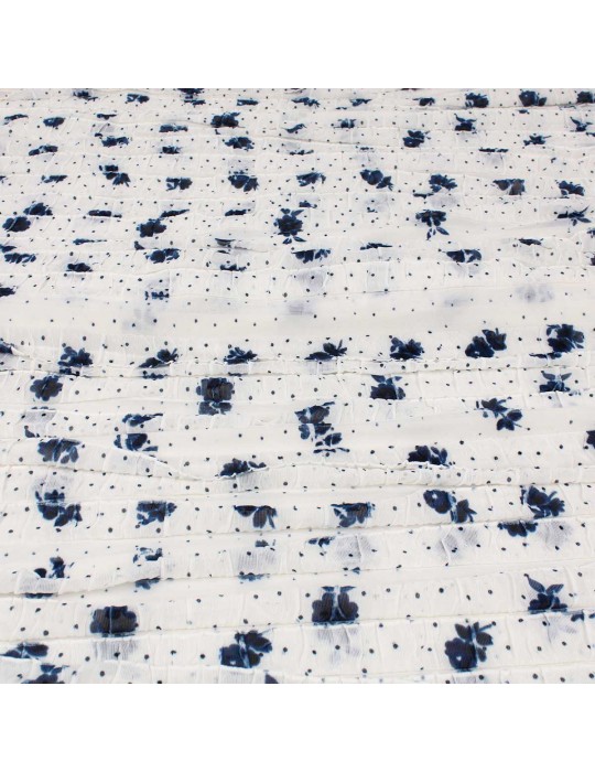 Coupon jersey volants 200 x 137 cm blanc