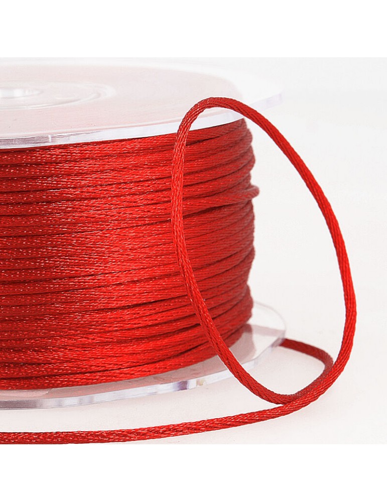 Cordon queue de rat 2 mm rouge Cordon queue de rat 2 mm rouge